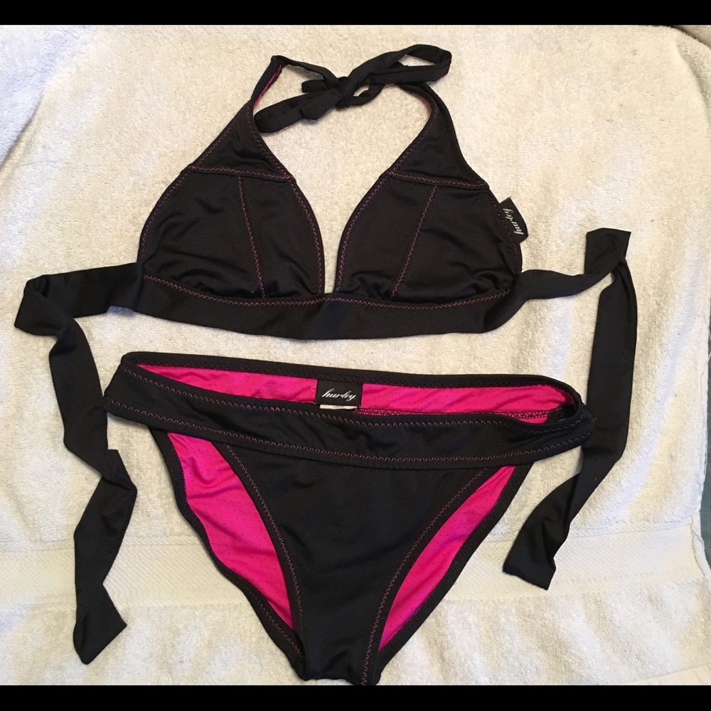 Black 2 piece bathing suit